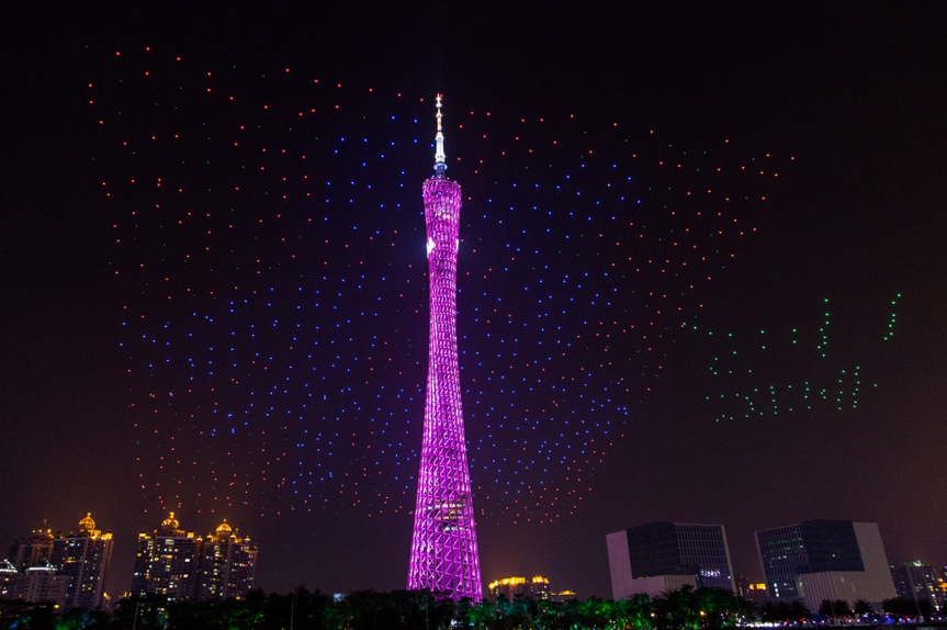 1000 EHang UAVs formation - “Blessings From The Sky”