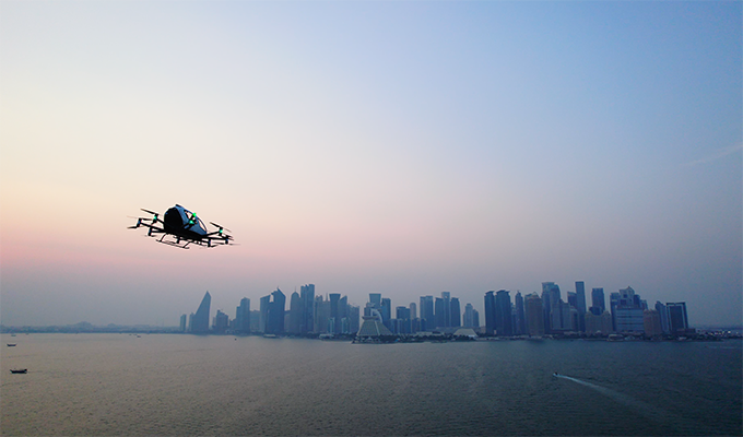 EHang EH216-S Conducts First Urban Human-Carrying Pilotless eVTOL Flights in the Middle East, Partnering with Qatar’s Ministry of Transport – EHang